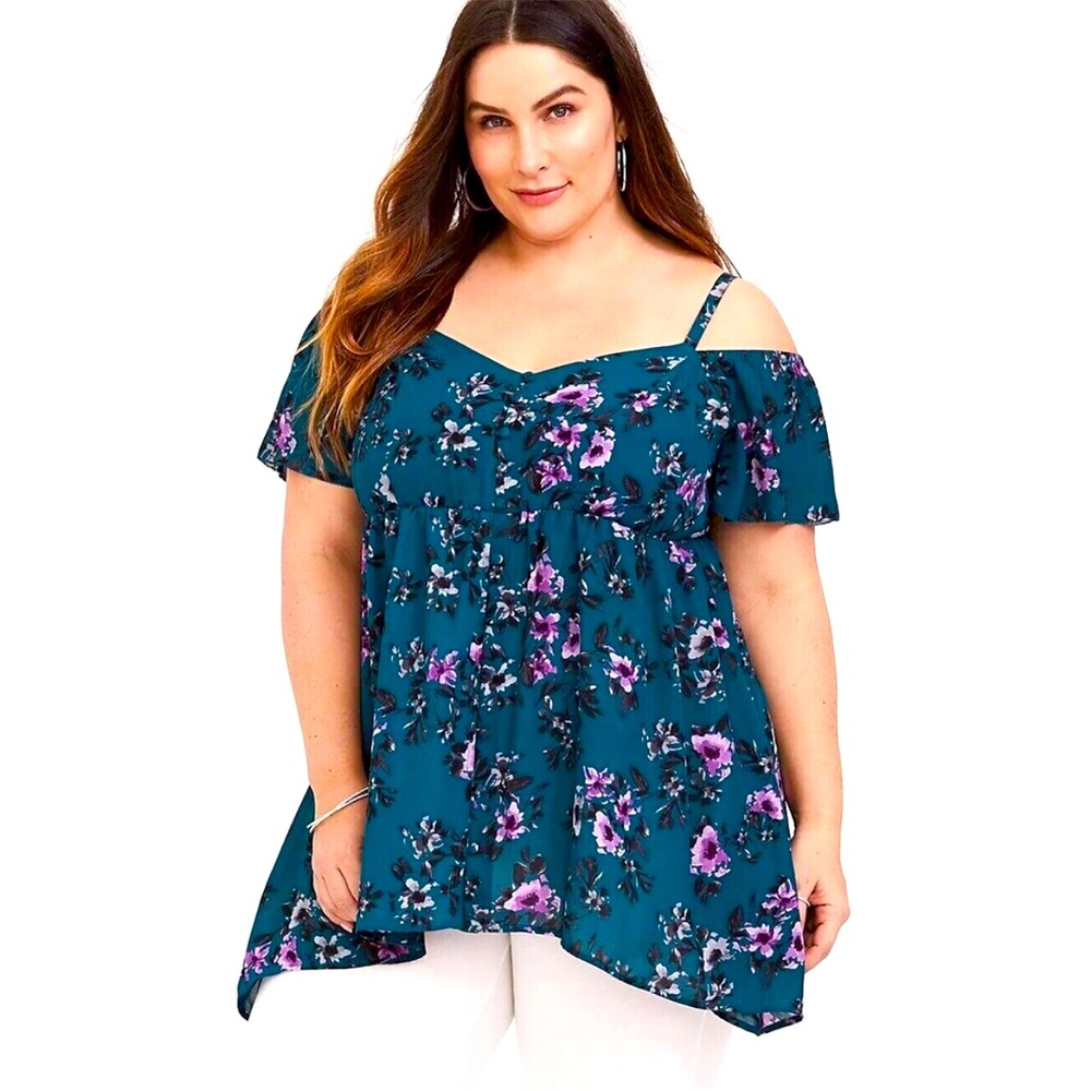 Cold Shoulder Smocked Blouse